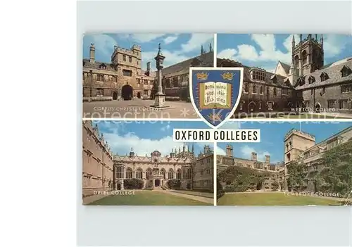 AK / Ansichtskarte Oxford Oxfordshire Merton College Pembroke College Corpus Christi College  Kat. Oxford