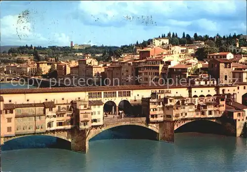 AK / Ansichtskarte Firenze Toscana Ponte Vecchio e Collina di San Miniato Kat. Firenze