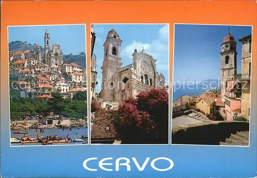 AK / Ansichtskarte Cervo Spiaggia Chiesa Riviera dei Fiori Altstadt Kirche Kat. Italien