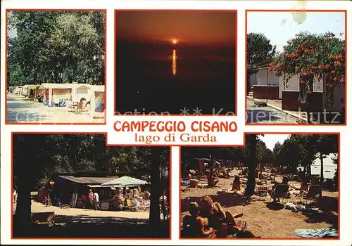 AK / Ansichtskarte Cisano Lago di Garda Campeggio Cisano Camping Gardasee Sonnenuntergang Kat. Italien
