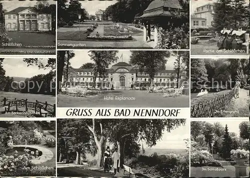 AK / Ansichtskarte Bad Nenndorf Schloesschen Park Sonnengarten Hotel Esplanade Erlengrund Kat. Bad Nenndorf