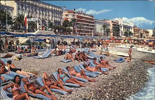 AK / Ansichtskarte Nice Alpes Maritimes Plage e la Promenade des Anglais Hotels Kat. Nice