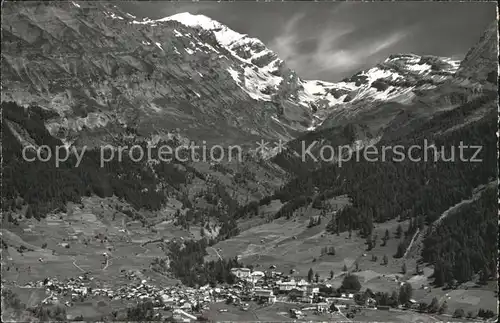 AK / Ansichtskarte Leukerbad mit Balmhorn Gitzifurgge Ferden Rothorn Mayinghorn Kat. Loeche les Bains