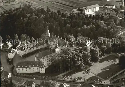 AK / Ansichtskarte Bad Berleburg Schloss und Naturheilklinik Odeborn Fliegeraufnahme Kat. Bad Berleburg