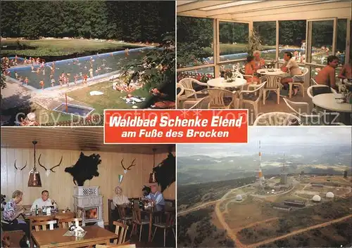 AK / Ansichtskarte Elend Harz Waldbad Schenke Brocken Fliegeraufnahme Kat. Elend Harz