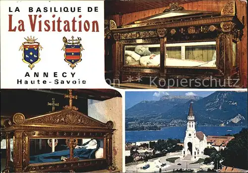 AK / Ansichtskarte Annecy Haute Savoie Basilique de la Visitation Effigies de Saint Francois de Sales et de Sainte Jeanne de Chantal Kat. Annecy