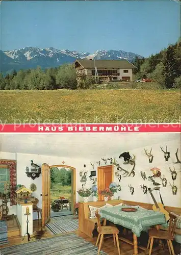 AK / Ansichtskarte Wackersberg Bad Toelz Fremdenheim Haus Biebermuehle Alpenblick Kat. Wackersberg