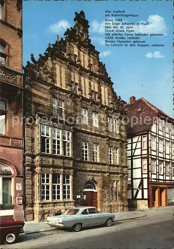 AK / Ansichtskarte Hameln Rattenfaengerhaus Giebel 17. Jhdt. Kat. Hameln