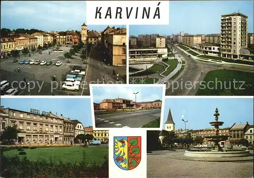 AK / Ansichtskarte Karvina Hotel Jelen Brunnen 