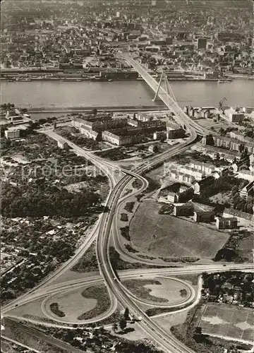 AK / Ansichtskarte Koeln Rhein Severinsbruecke Fliegeraufnahme Kat. Koeln