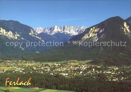 AK / Ansichtskarte Ferlach Kaernten Panorama gegen Koschuta Bergmassiv Karawanken Kat. Ferlach
