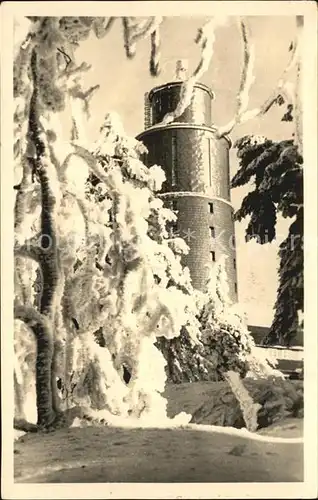 AK / Ansichtskarte Grosser Inselsberg Turm Winterlandschaft Kat. Brotterode