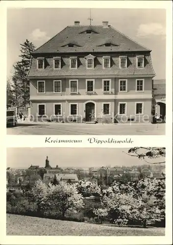 AK / Ansichtskarte Dippoldiswalde Osterzgebirge Kreismuseum Blick ueber die Stadt Kat. Dippoldiswalde