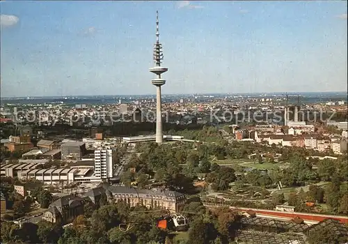 AK / Ansichtskarte Hamburg Stadtbild mit Fernsehturm Fliegeraufnahme Kat. Hamburg