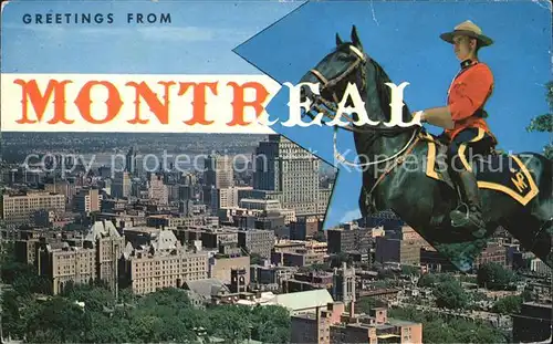 AK / Ansichtskarte Montreal Quebec Business district from Mount Royal Royal Canadian Mounted Police Kat. Montreal