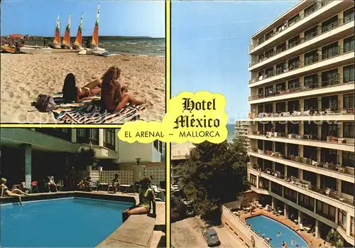 AK / Ansichtskarte El Arenal Mallorca Hotel Mexico Swimming Pool Strand Kat. S Arenal