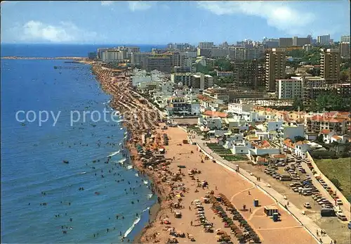 AK / Ansichtskarte Torremolinos Vista aerea de La Carihuela Playa Strand Kat. Malaga Costa del Sol