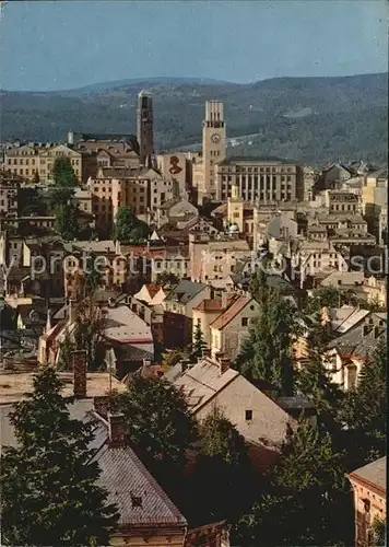 AK / Ansichtskarte Jablonec nad Nisou Stadtbild mit Kirchen Kat. Jablonec nad Nisou