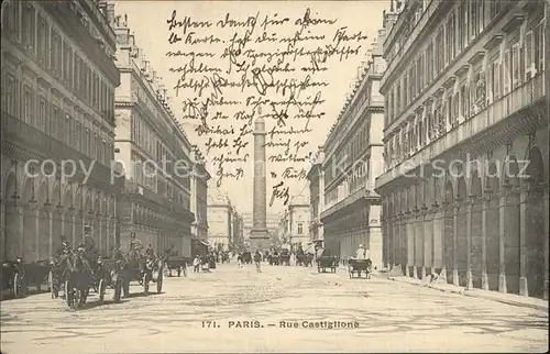 AK / Ansichtskarte Paris Rue Castiglione Kat. Paris