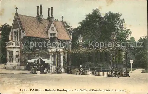 AK / Ansichtskarte Paris Bois de Bologne La Grille d Entree Kat. Paris