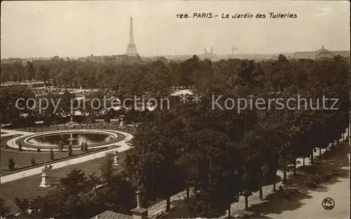 AK / Ansichtskarte Paris Jardin des Tuileries La Tour Eiffel Kat. Paris
