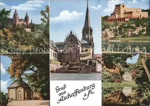 AK / Ansichtskarte Aschaffenburg Main Schloss Stiftskirche Pompejanum Schoenbusch Schloesschen Kat. Aschaffenburg