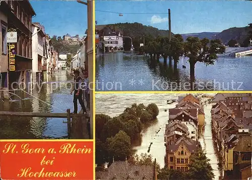 AK / Ansichtskarte St Goar Rhein bei Hochwasser ueberschwemmung Kat. Sankt Goar