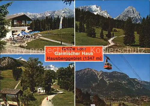 AK / Ansichtskarte Garmisch Partenkirchen Garmischer Haus Wanderparadies Wettersteingebirge Bergbahn Huber Karte Nr 8243 Kat. Garmisch Partenkirchen
