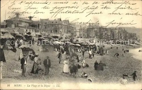 AK / Ansichtskarte Mers les Bains La Plage et la Digue Kat. Mers les Bains