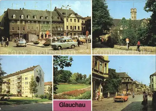 AK / Ansichtskarte Glauchau Markt Schloss Rosarium Kat. Glauchau