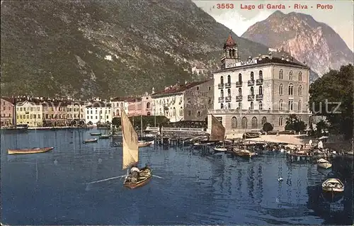 AK / Ansichtskarte Riva del Garda Hafenansicht mit Hotel Imperial Kat. 