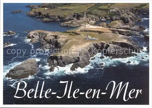AK / Ansichtskarte Belle Ile en Mer Fliegeraufnahme mit Leuchtturm