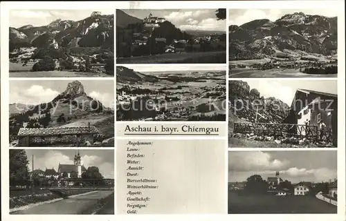 AK / Ansichtskarte Aschau Chiemgau Panorama Schloss Hohenaschau Kirche Kat. Aschau i.Chiemgau