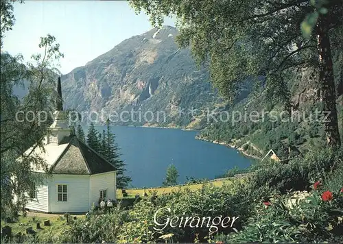 AK / Ansichtskarte Geiranger Kirke Kirche Fjord Kat. Norwegen