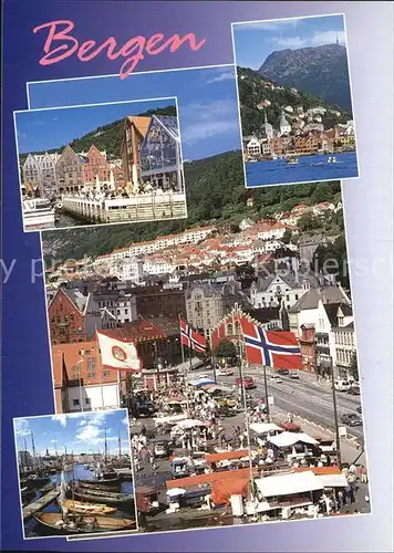 AK / Ansichtskarte Bergen Norwegen Teilansichten Hafen Kat. Norwegen