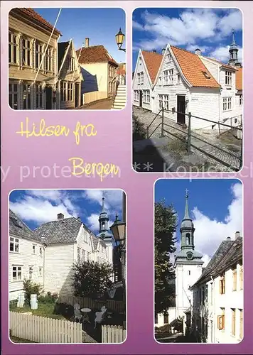 AK / Ansichtskarte Bergen Norwegen Teilansichten Kirche Kat. Norwegen