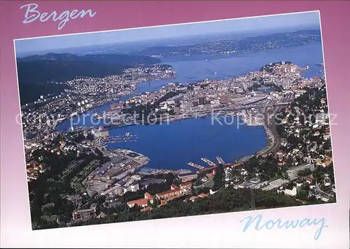 AK / Ansichtskarte Bergen Norwegen Fliegeraufnahme Kat. Norwegen