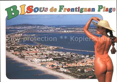 AK / Ansichtskarte Frontignan Herault Entre mer et etange vue aerienne Badenixe Kat. Frontignan