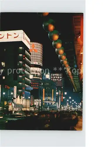 AK / Ansichtskarte Tokyo Nighttime Ginza main shopping district of the city Kat. Tokyo
