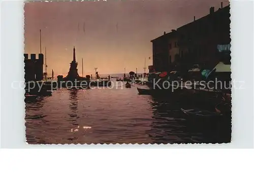 AK / Ansichtskarte Lazise Lago di Garda Il porto tramonto Hafen Sonnenuntergang Gardasee Kat. Lazise