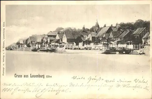 AK / Ansichtskarte Lauenburg Elbe Ansicht vom Fluss aus Kat. Lauenburg  Elbe