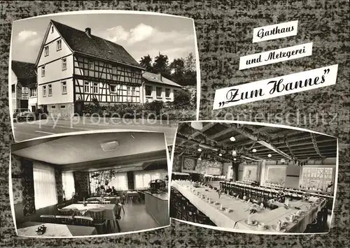AK / Ansichtskarte Linnenbach Gasthaus Metzgerei Zum Hannes Festsaal Kat. Fuerth