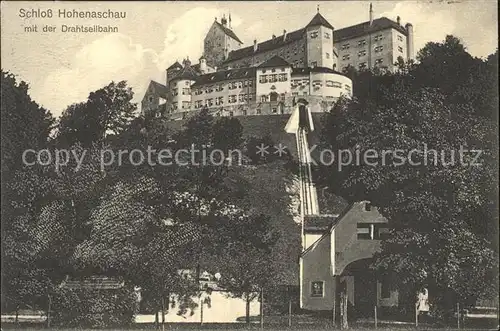 AK / Ansichtskarte Hohenaschau Chiemgau Schloss mit Drahtseilbahn Kat. Aschau i.Chiemgau