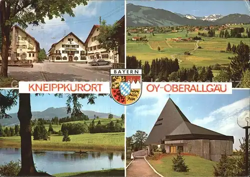 AK / Ansichtskarte Oy Teilansichten Kneippkurort Kirche See Alpenblick Kat. Oy Mittelberg