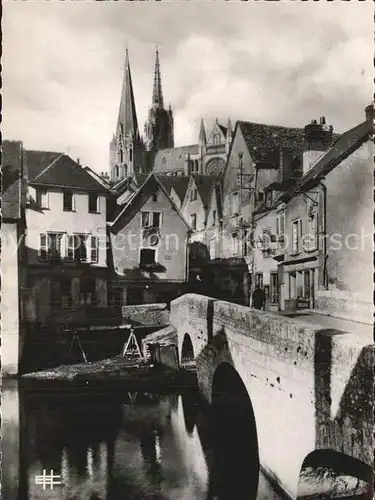 AK / Ansichtskarte Chartres Eure et Loir Le Pont Bouju Eglise Kat. Chartres