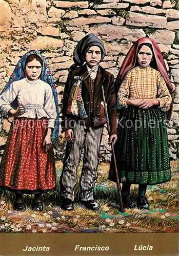 AK / Ansichtskarte Fatima Les trois petits bergers de Fatima Jacinta Francisco Lucia Kat. Portugal