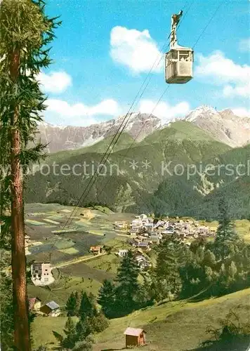 AK / Ansichtskarte Serfaus Tirol Seilbahn zum Koelnerhaus Oberinntal Alpenpanorama Kat. Serfaus