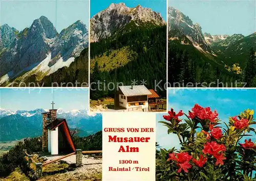 AK / Ansichtskarte Musau Tirol Musauer Alm Gebirgspanorama Kapelle Alpenflora Kat. Musau