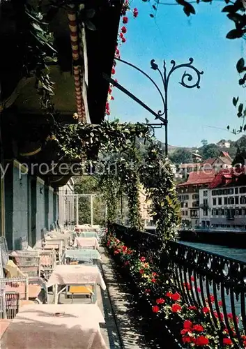 AK / Ansichtskarte Baden AG Badhotel Limmathof Terrasse ueber die Limmat Kat. Baden