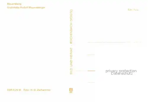 AK / Ansichtskarte Mauersberg Grabstaette Rudolf Mauersberger Kat. Grossrueckerswalde